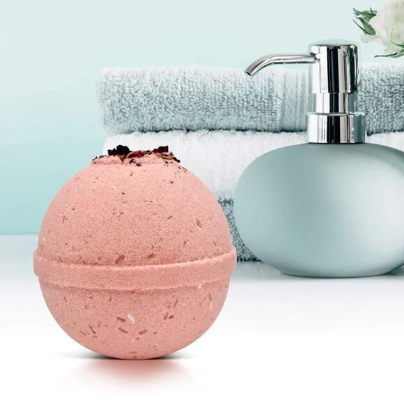 "Rose Garden" Organic Bath Bomb in kraft box - 5 oz - Picture 6 of 7